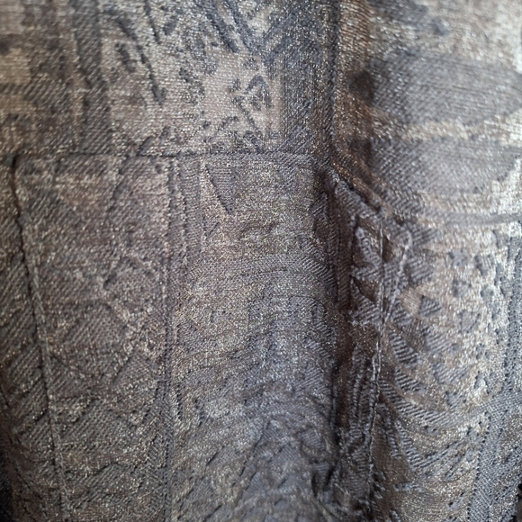 Chico's Design Black Lace Sheer Button Front Shirt Sz3 3/4Sleeves Collar V Neck - Picture 8 of 8